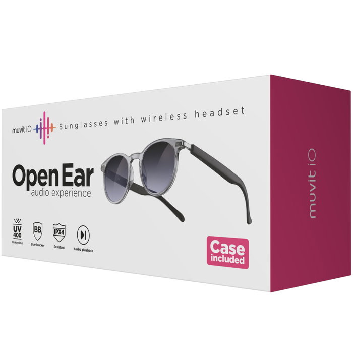Muvit MIOAGL002 Gafas de Sol Inteligentes Gris Transparente